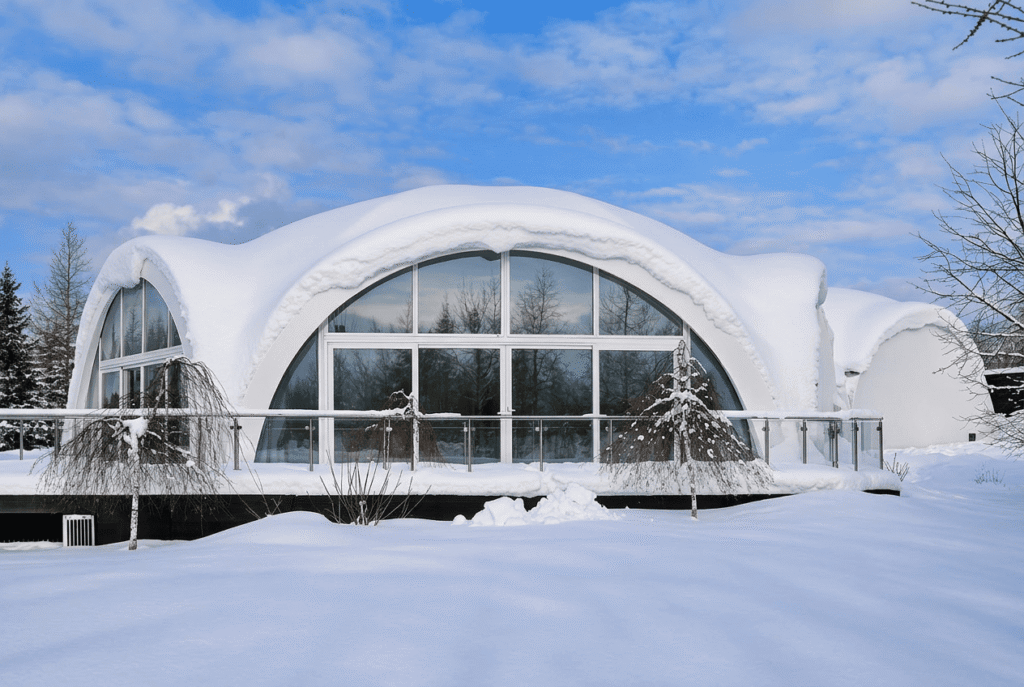 шатер под снегом