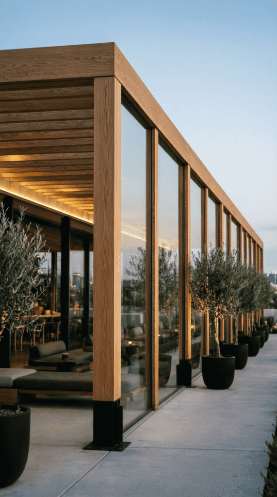 пергола в ресторане